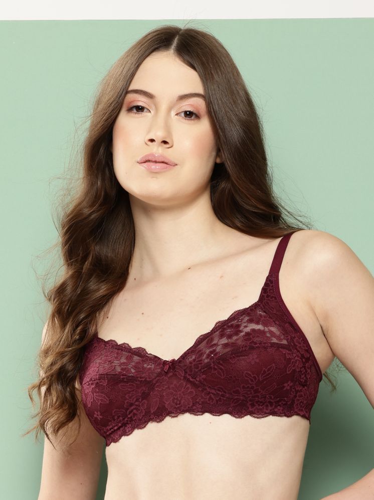     			Leading Lady Pack of 1 Nylon Non Padded T-Shirt Bra For Women ( Wine )