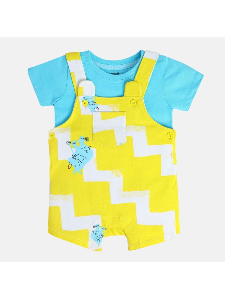     			MINI KLUB Pack of 1 Baby Boys Cotton Blend Dungaree Sets ( Yellow )