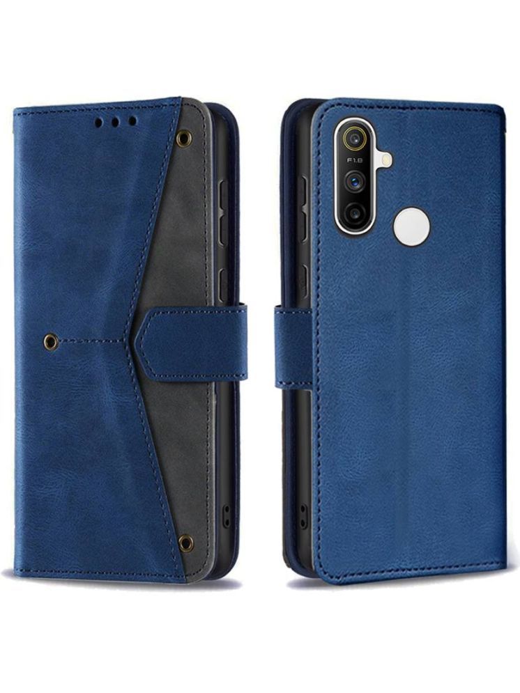     			Masque Blue Flip Cover Artificial Leather Compatible For Realme Narzo 10A ( Pack of 1 )