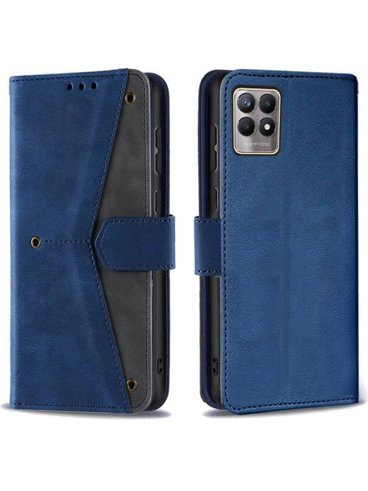     			Masque Blue Flip Cover Artificial Leather Compatible For Realme Narzo 50 ( Pack of 1 )