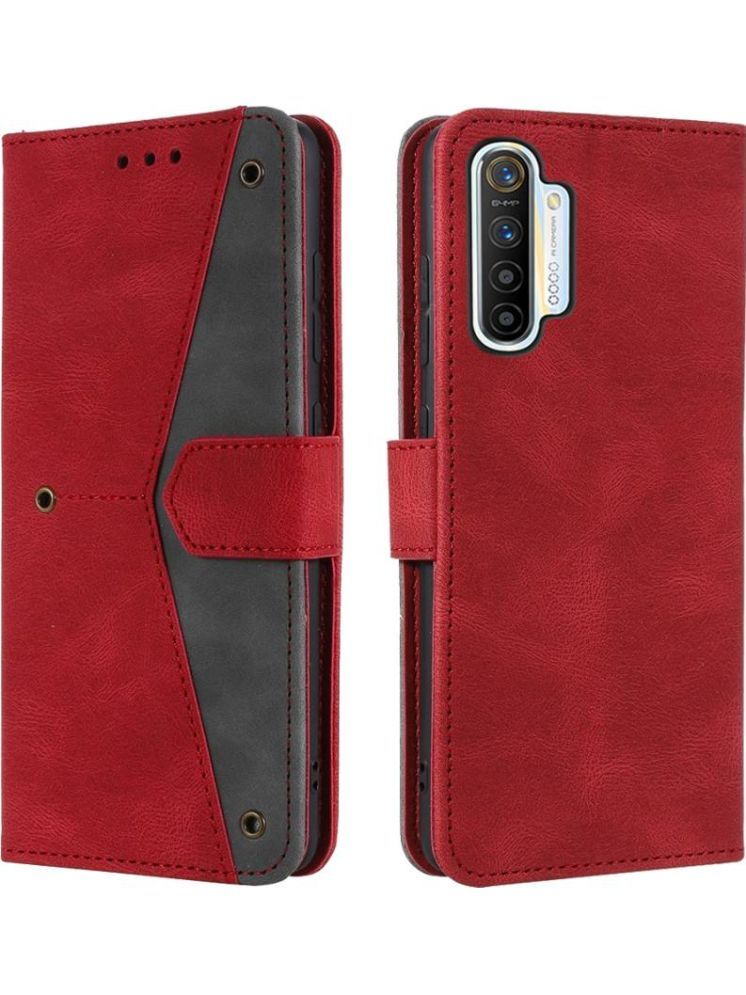     			Masque Red Flip Cover Artificial Leather Compatible For Realme XT ( Pack of 1 )