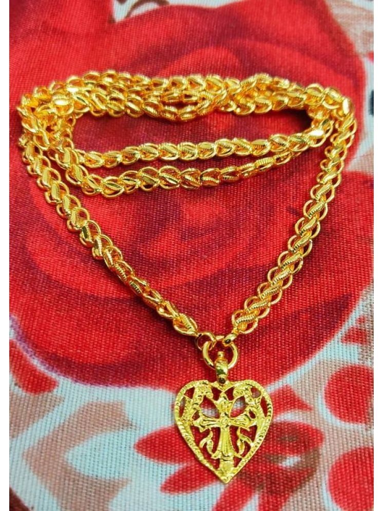     			TGS GOLD COVERING Gold Copper Necklace ( Pack of 1 )