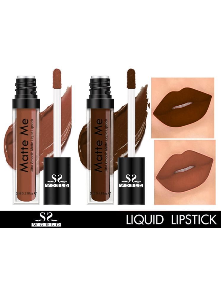     			ssworld Brown Matte Lipstick 6