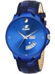 Espoir Blue Leather Analog Men's Watch