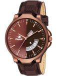 Espoir Brown Leather Analog Men's Watch