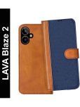 Knotyy Brown Flip Cover Artificial Leather Compatible For LAVA Blaze 2 ( Pack of 1 )