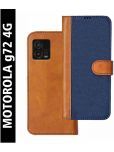 Knotyy Brown Flip Cover Artificial Leather Compatible For MOTOROLA Moto G72 ( Pack of 1 )