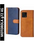 Knotyy Brown Flip Cover Artificial Leather Compatible For MOTOROLA Moto G72 ( Pack of 1 )