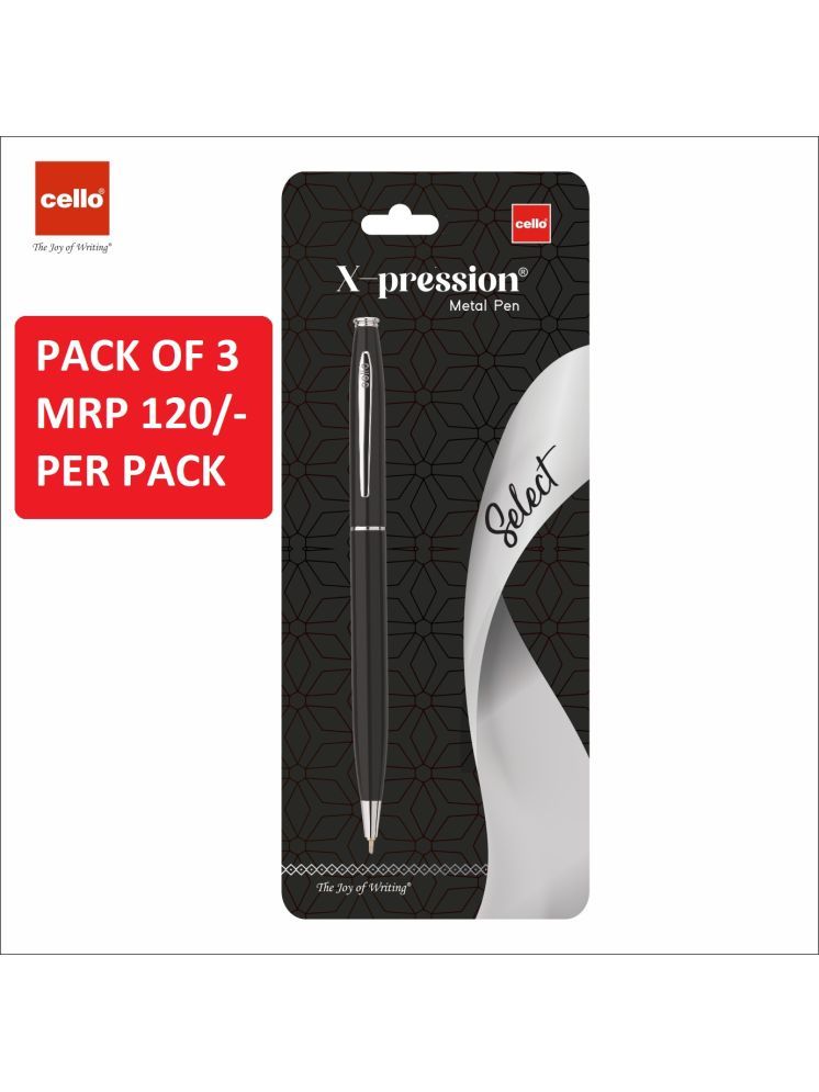     			Cello Xpression Metal Pen (Pack of 3)