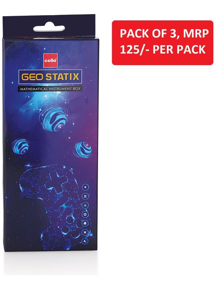     			Cello Geo Statix Mathematical Intrument Box (Pack of 3)