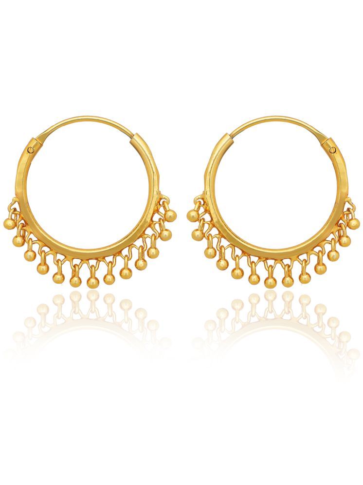     			Drashti Collection Golden Bali Earrings ( Pack of 1 )