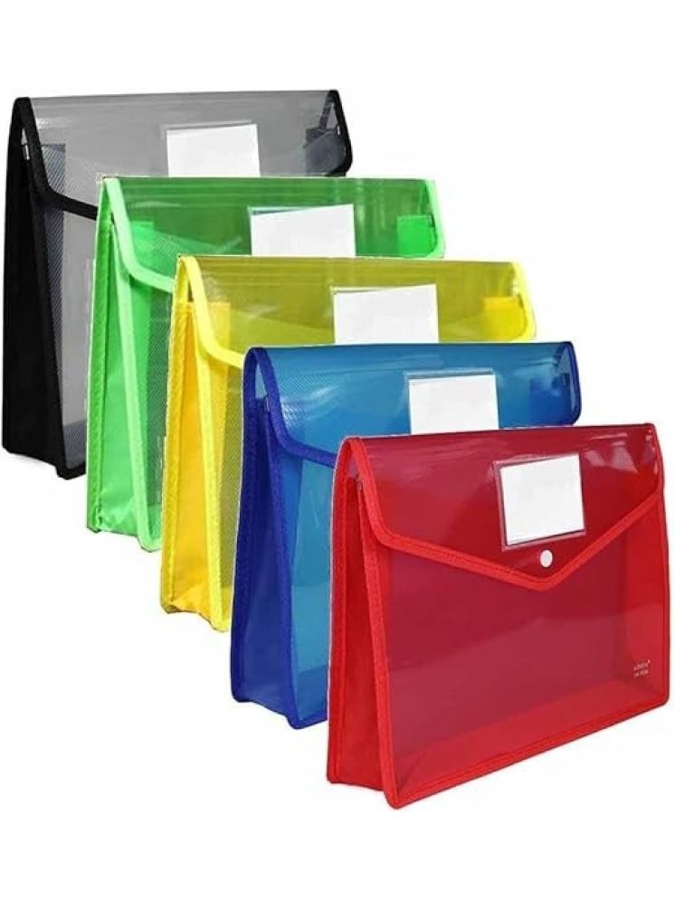     			Eclet Multicolor Button Folder ( Pack of 5 )