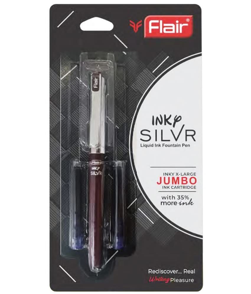     			Flair Black Fine Line Fountain Pen ( Pack of 5 )