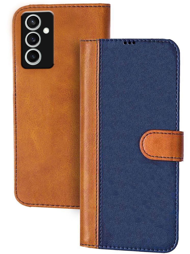     			Knotyy Brown Flip Cover Artificial Leather Compatible For Samsung Galaxy A15 ( Pack of 1 )