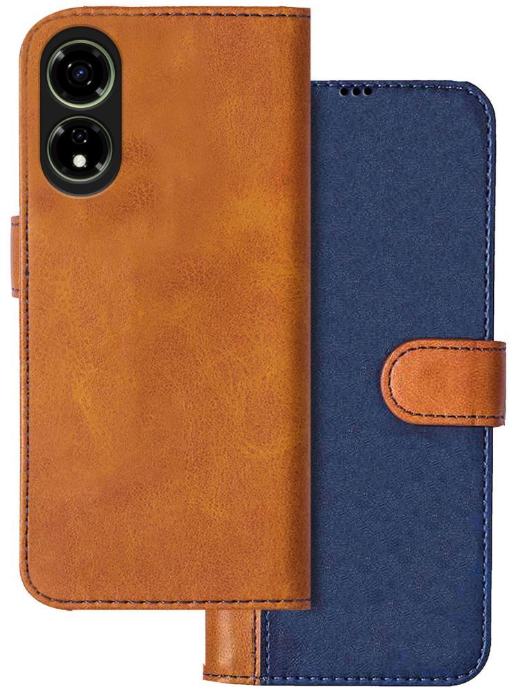     			Knotyy Brown Flip Cover Artificial Leather Compatible For Itel P55 5G ( Pack of 1 )