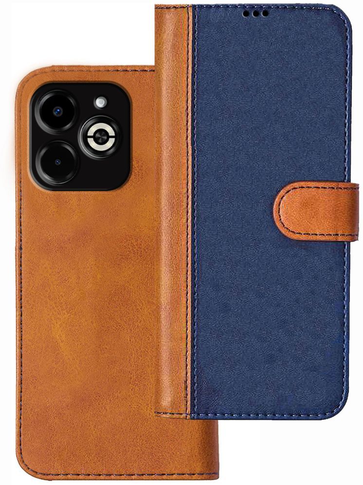     			Knotyy Brown Flip Cover Artificial Leather Compatible For Infinix Smart 8 Plus ( Pack of 1 )