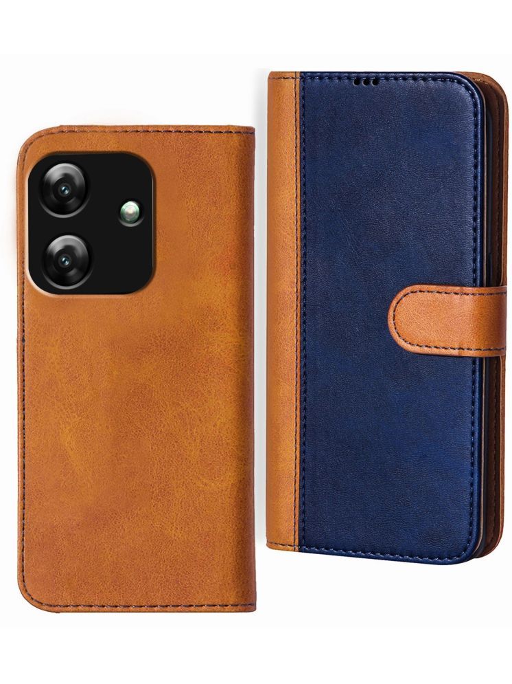     			Knotyy Brown Flip Cover Artificial Leather Compatible For Realme C61 ( Pack of 1 )