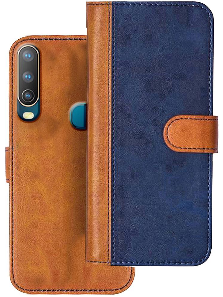     			Knotyy Brown Flip Cover Artificial Leather Compatible For Vivo U10 ( Pack of 1 )