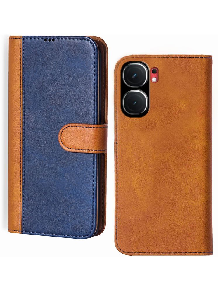     			Knotyy Brown Flip Cover Artificial Leather Compatible For iQOO Neo 9 Pro 5G ( Pack of 1 )