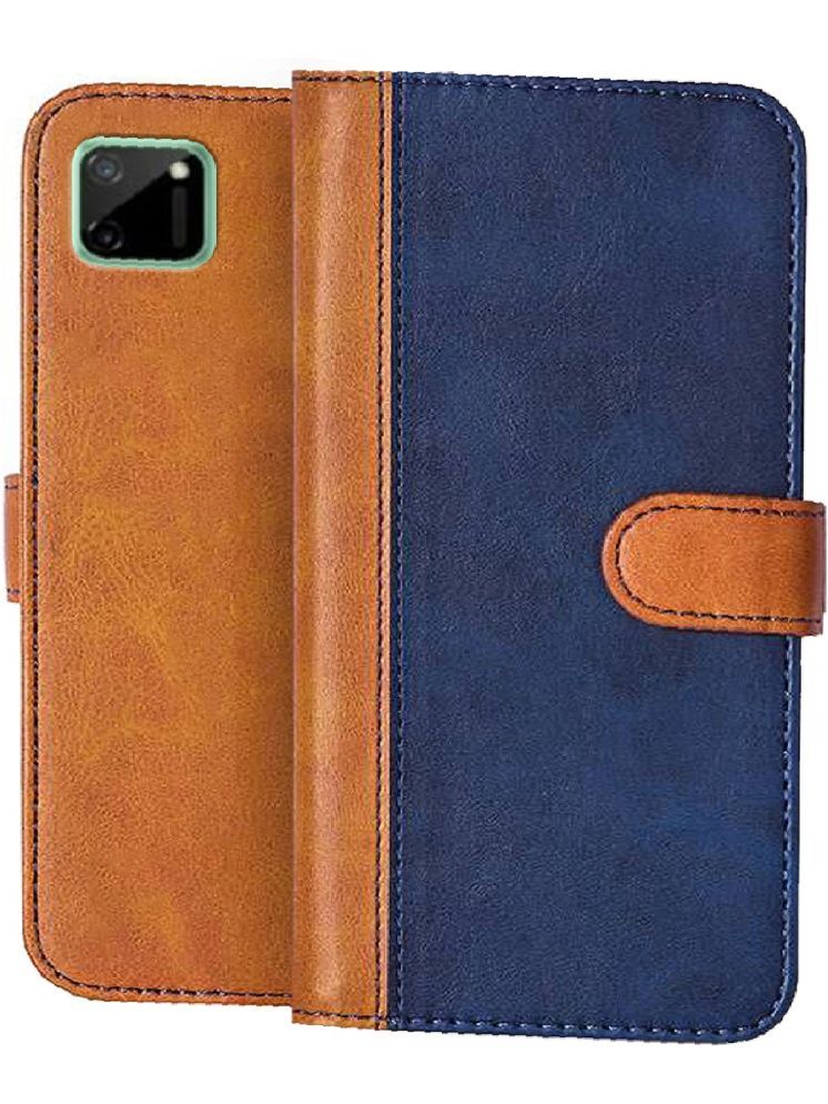     			Knotyy Brown Flip Cover Artificial Leather Compatible For Xiaomi Redmi 9C ( Pack of 1 )