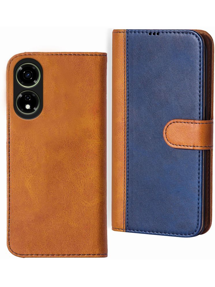     			Knotyy Brown Flip Cover Artificial Leather Compatible For Itel P55 5G ( Pack of 1 )