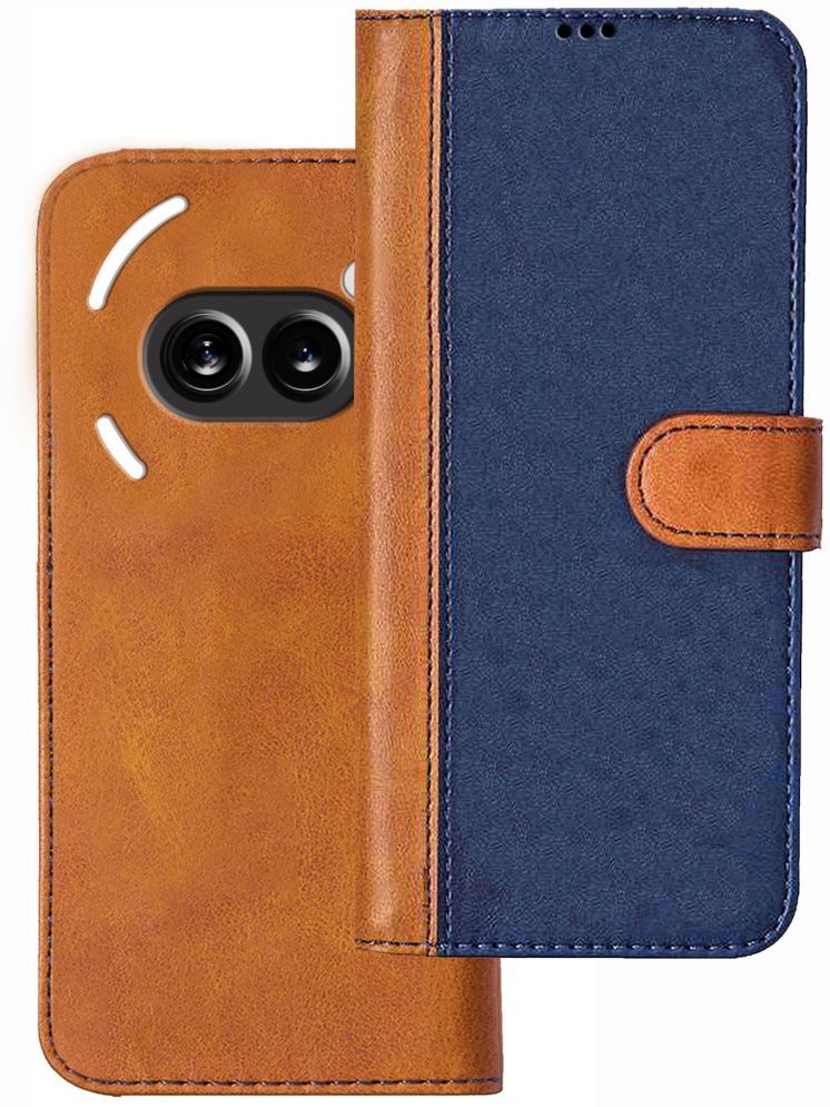     			Knotyy Brown Flip Cover Artificial Leather Compatible For Nothing Phone 2A ( Pack of 1 )