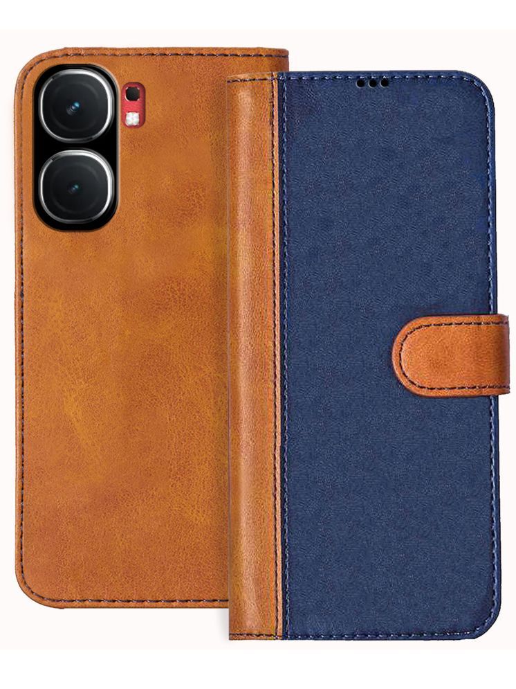     			Knotyy Brown Flip Cover Artificial Leather Compatible For iQOO Neo 9 Pro 5G ( Pack of 1 )