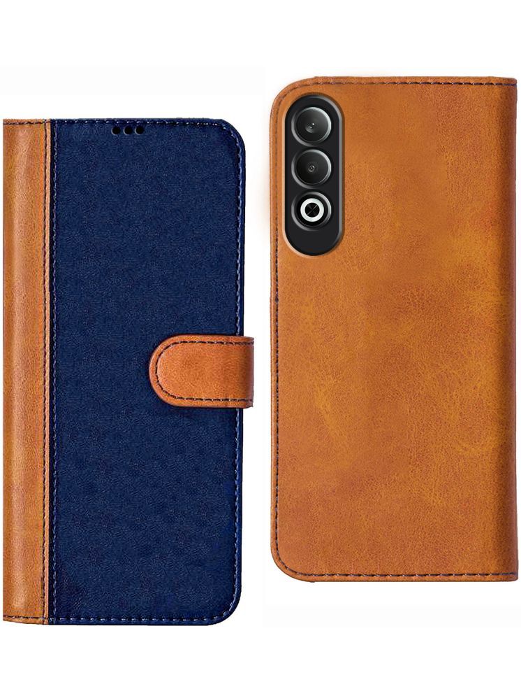     			Knotyy Brown Flip Cover Artificial Leather Compatible For OnePlus Nord CE 4 5G ( Pack of 1 )