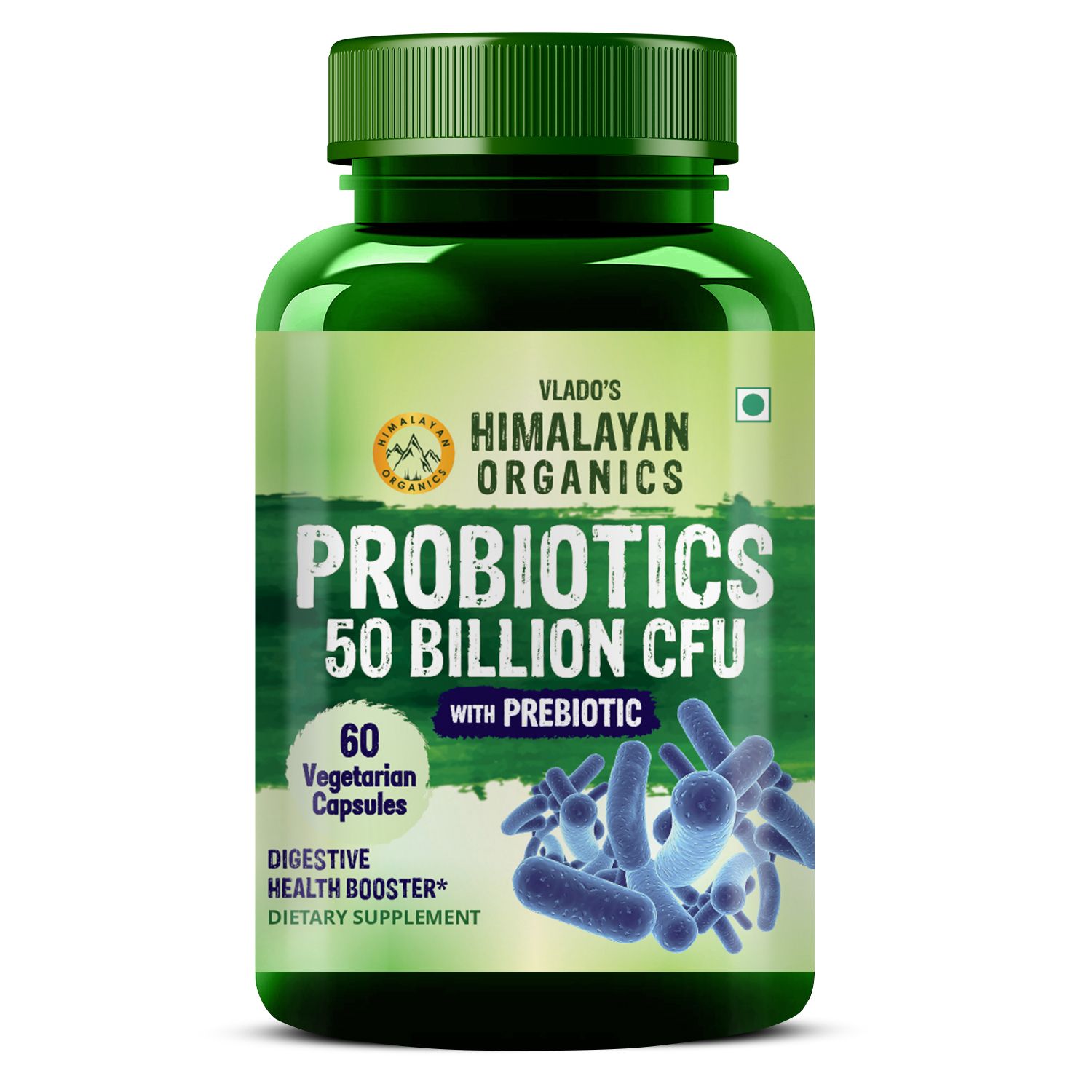     			Vlado's Himalayan Organics Probiotics Supplement 50 Billion CFU with Prebiotics 60 No.s