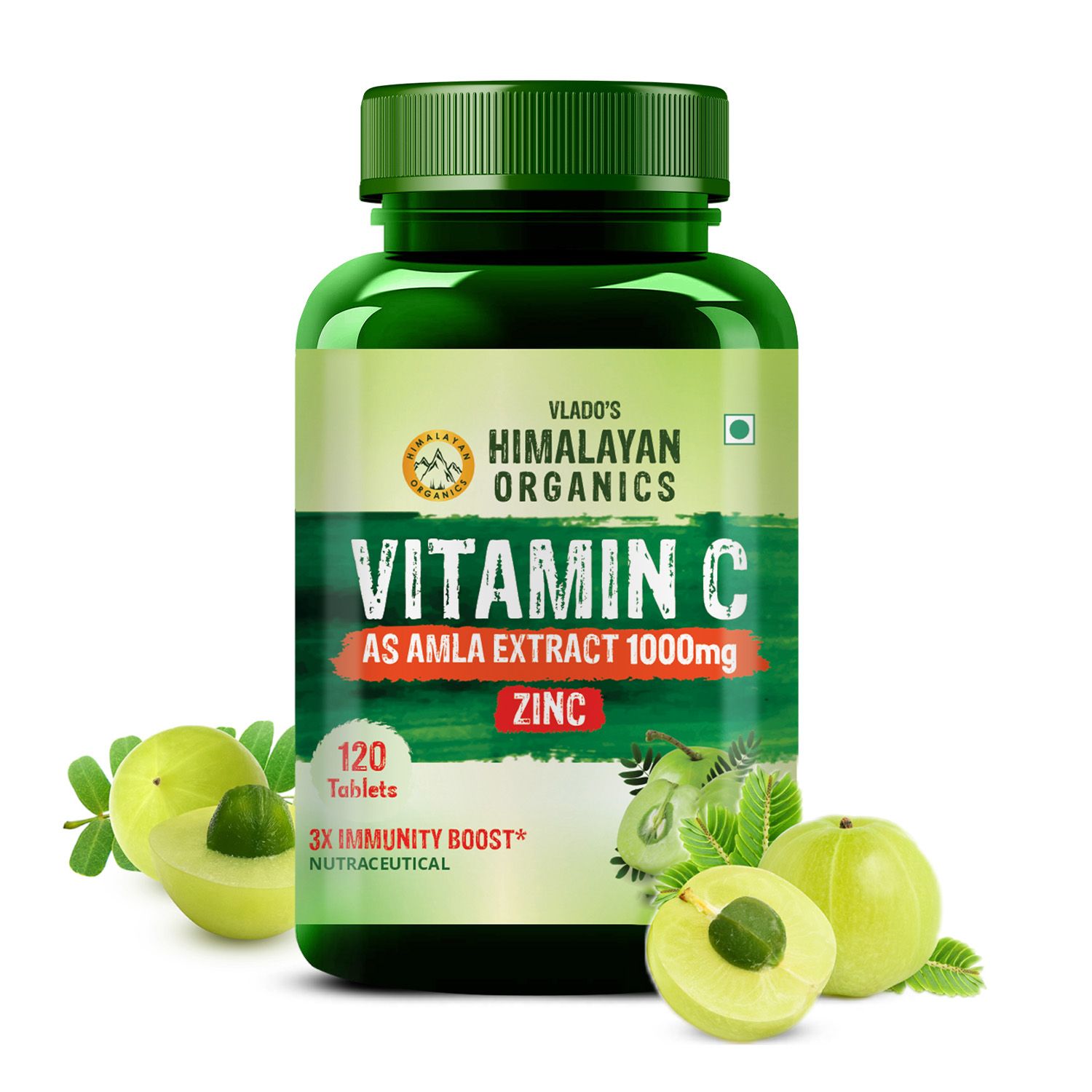     			Vlado's Himalayan Organics Vitamin C 1000mg from Amla Extracts Immunity, Antioxidant 120 No.s