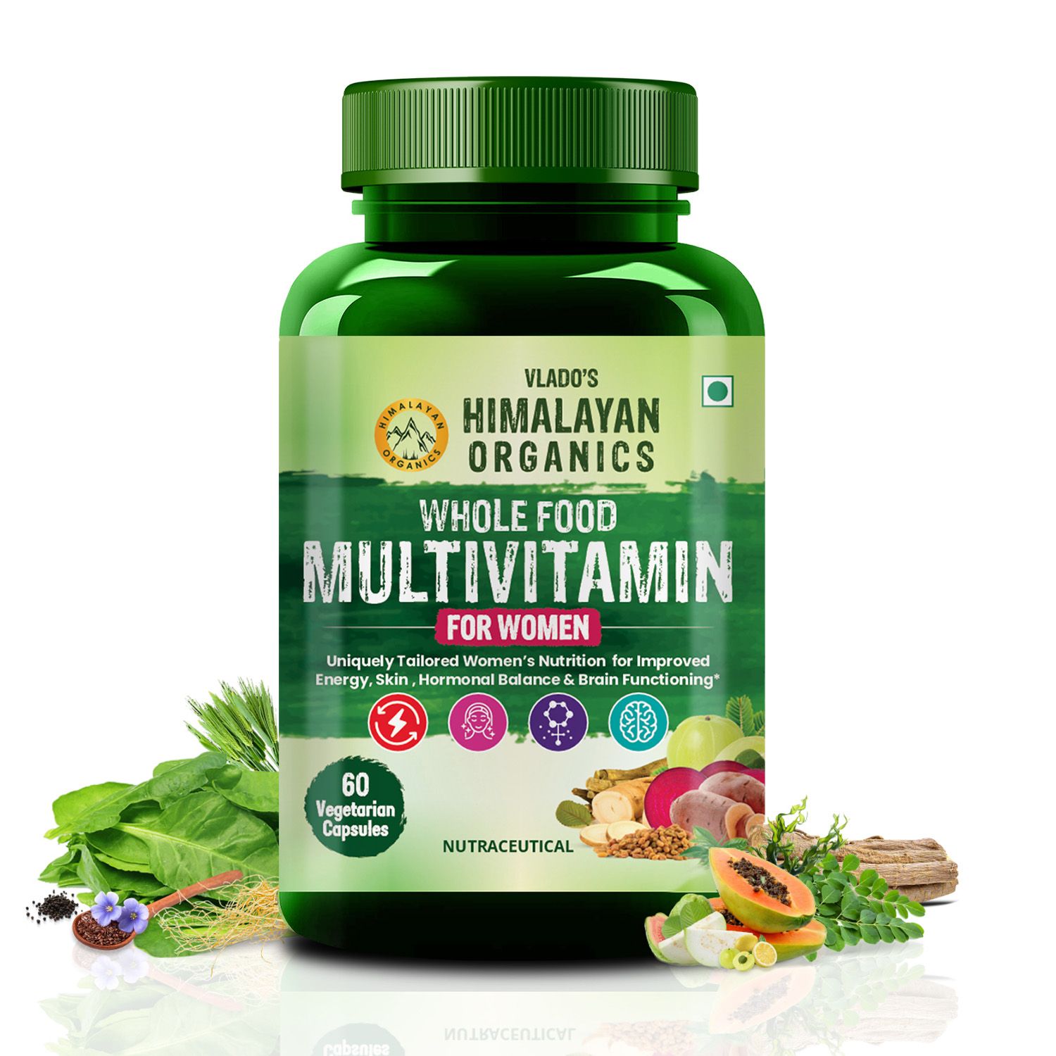     			Vlado's Himalayan Organics Whole Food Multivitamin for Women With Natural Vitamins 60No.s