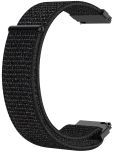 ACM Watch Strap Nylon Soft compatible with Fastrack Marvellous Fx1 Smartwatch Sports Band Black