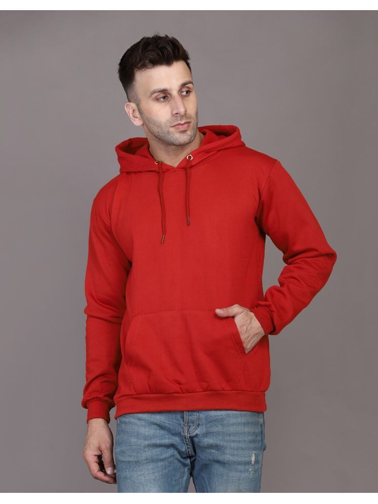     			ACENTEO Fleece Hooded Men's Sweatshirt - Red ( Pack of 1 )