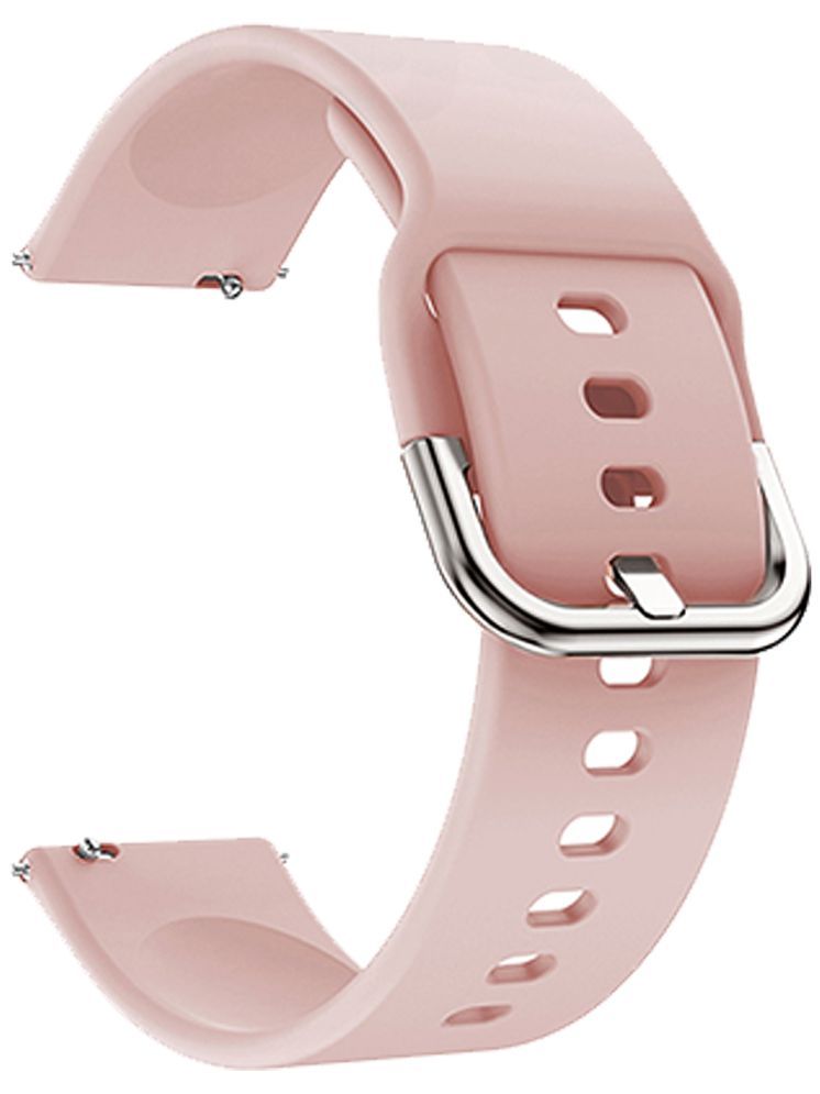     			ACM Watch Strap Silicone Belt compatible with Fastrack Jupitor R2 Smartwatch Sports Hook Band Creame Pink