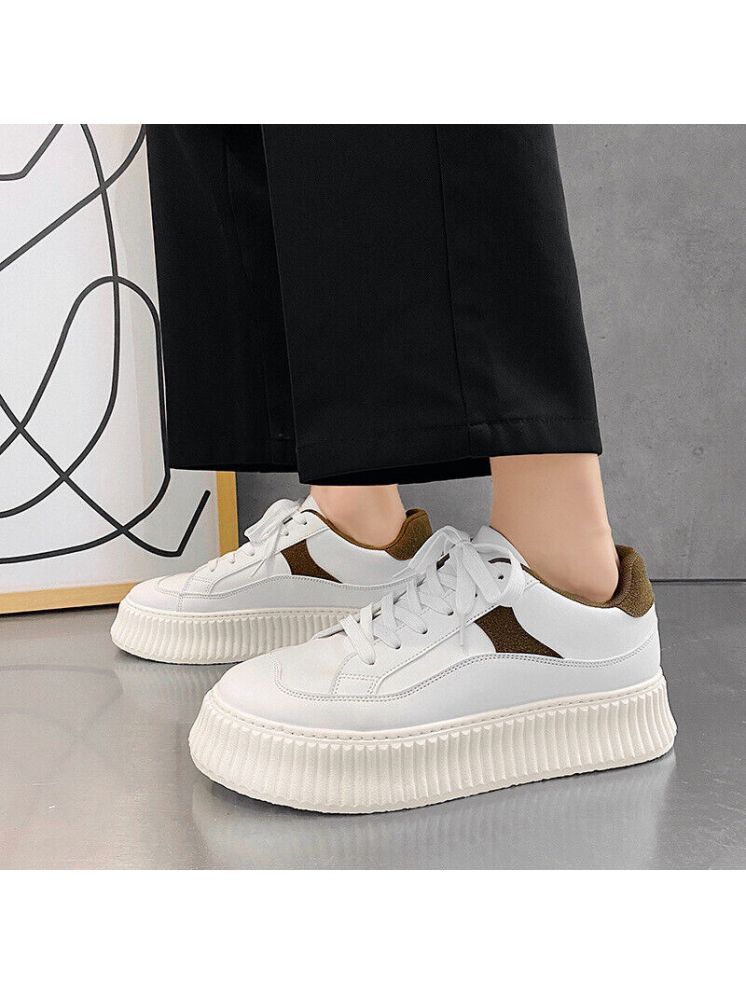     			Asteroid Fashion Colorblock Men Casual Partywear Sneakers. White Men's Sneakers