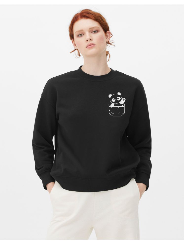     			Calm Down Fleece Women's Non Zippered Sweatshirt ( Black )