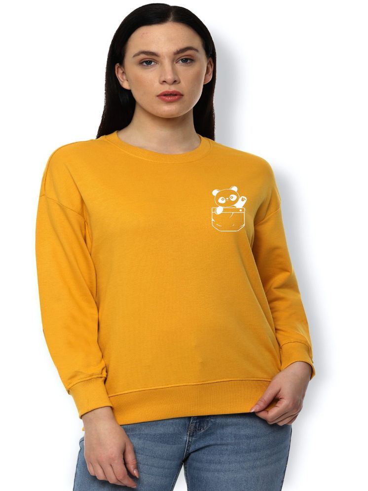     			Calm Down Fleece Women's Non Zippered Sweatshirt ( Mustard )