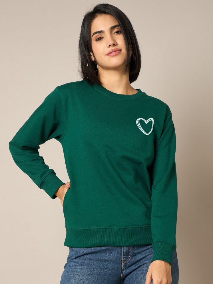     			Calm Down Fleece Women's Non Hooded Sweatshirt ( Green )