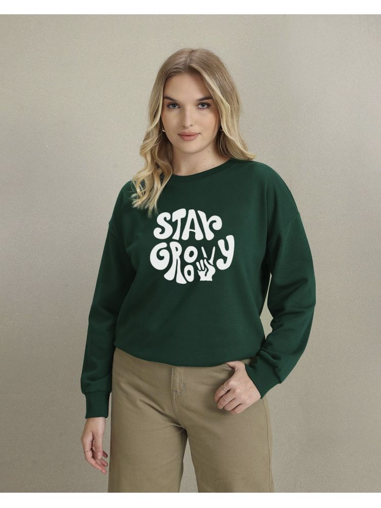     			Calm Down Fleece Women's Non Hooded Sweatshirt ( Green )