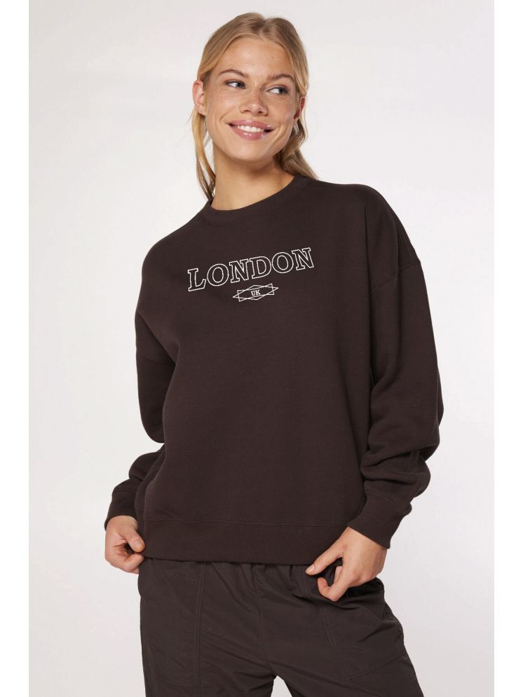     			Calm Down Fleece Women's Non Hooded Sweatshirt ( Brown )