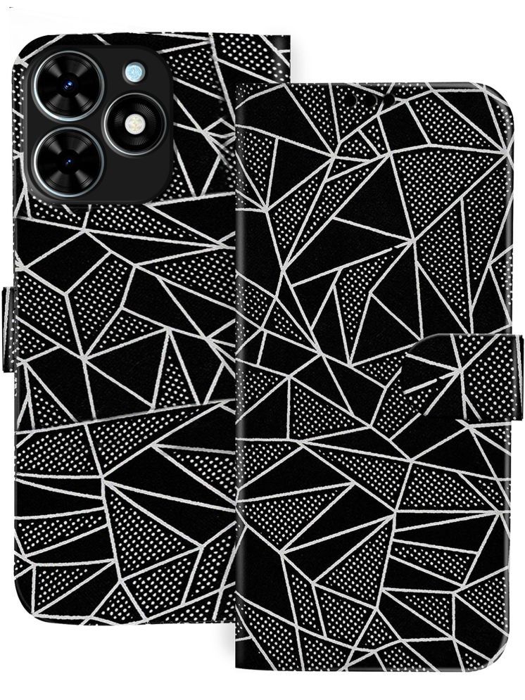     			Knotyy Black Flip Cover Artificial Leather Compatible For Tecno Spark Go 2024 ( Pack of 1 )