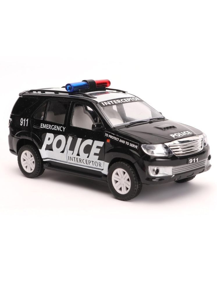     			Plastic Police Interceptor Fortune Pull Back Car, Number of Pieces: 1, Black, for Kids