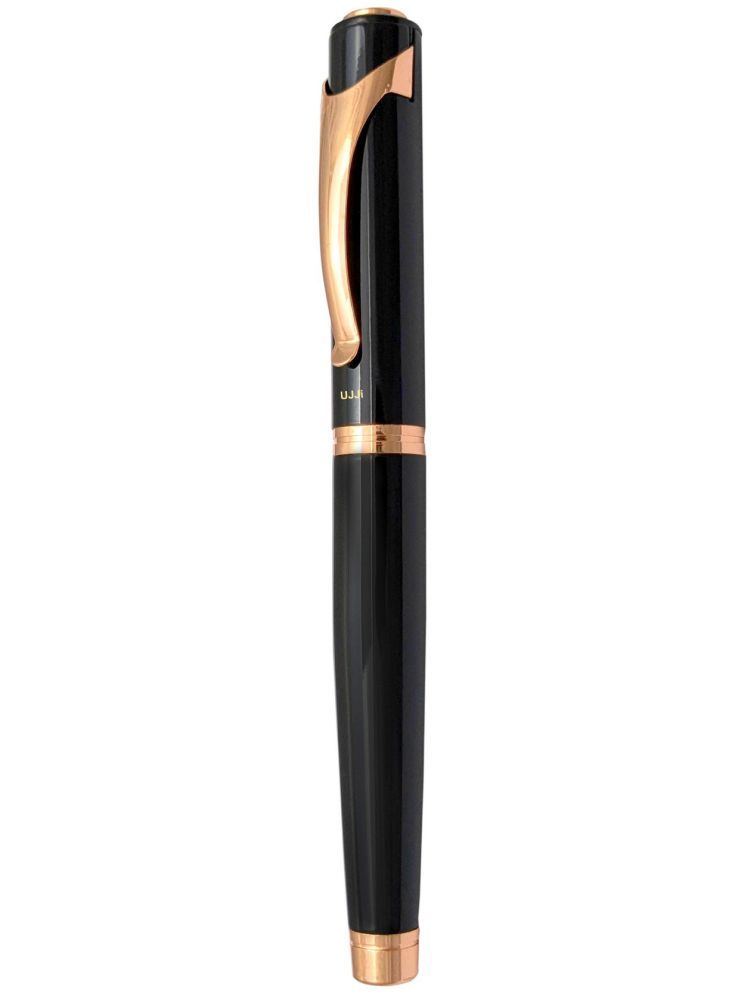     			UJJi Black Color Copper Part Brass Roller Ball Pen