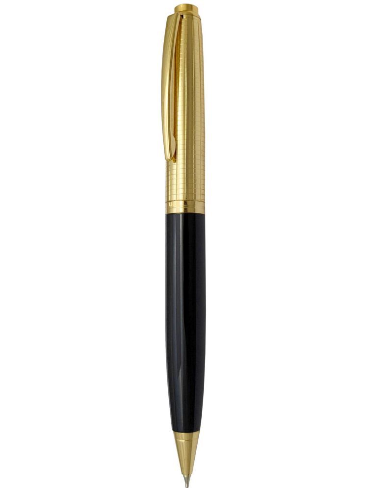     			UJJi Golden Textured Pattern Cap in Brass  Ball Pen