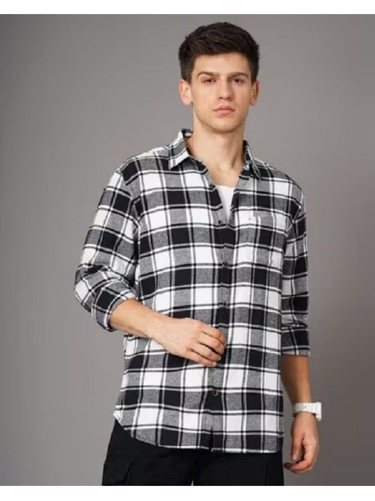     			balino Cotton Blend Regular Fit Checks Full Sleeves Men's Casual Shirt - Black ( Pack of 1 )