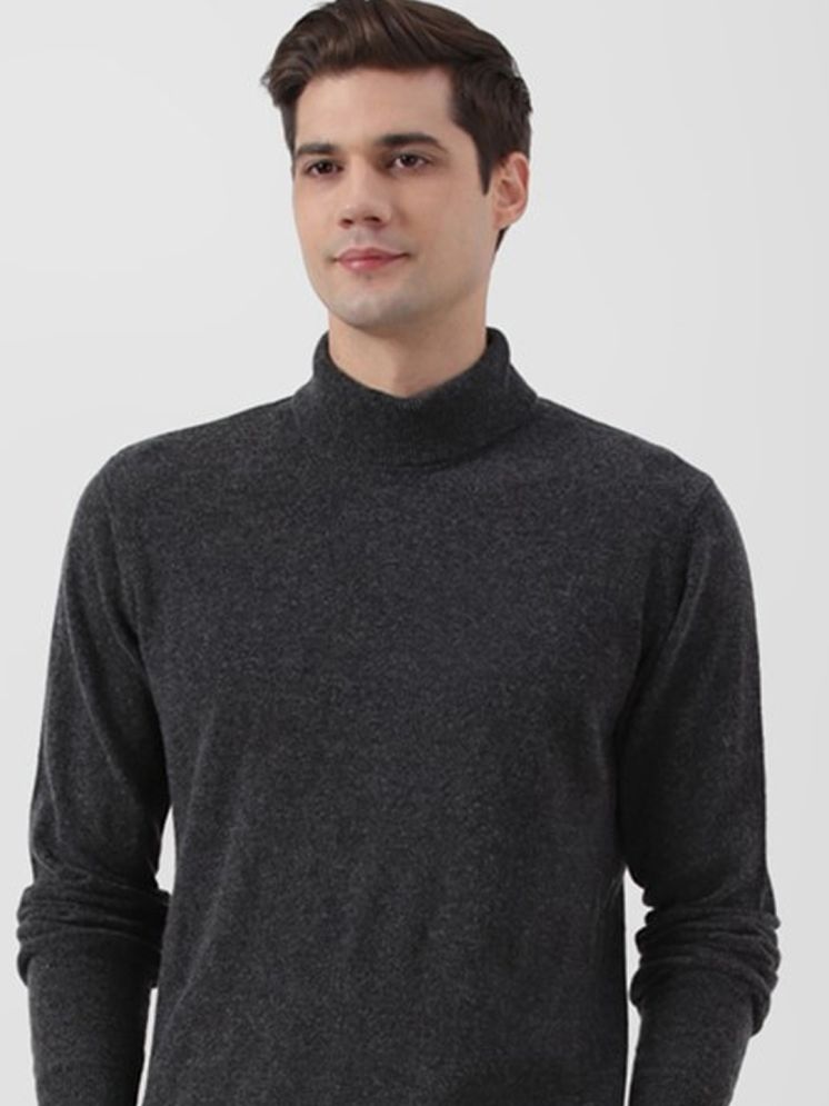     			AIN6 Woollen High Neck Men's Full Sleeves Pullover Sweater - Charcoal ( Pack of 1 )