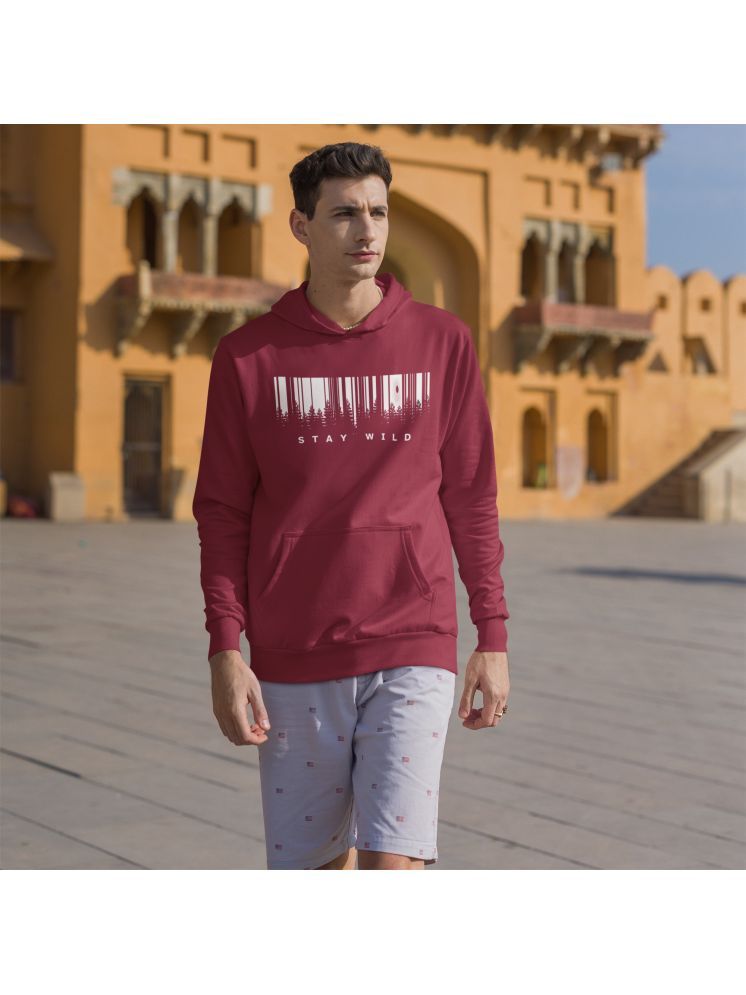     			BICHARA Polyester Hooded Men's Sweatshirt - Maroon ( Pack of 1 )