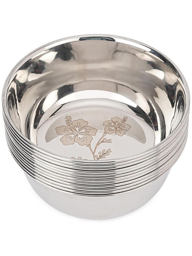     			CIMORA STEEL BOWL 10 PC SET Stainless Steel Laser Printed Serving Bowl 7 cm ( Set of 1 ) Silver