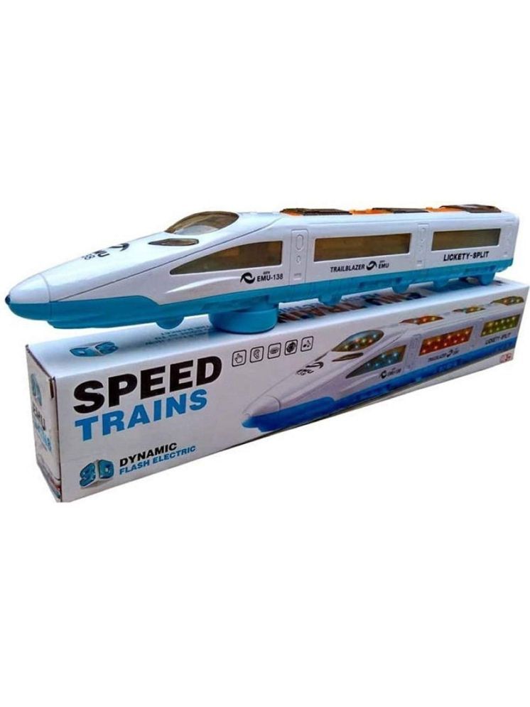     			Emu Train Toy for Kids with Music and Flash Light High Speed Train for Kids with 3D Lighting Train Toy Set