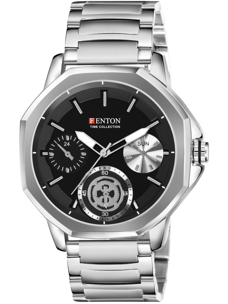     			Fenton Silver Stainless Steel Analog Men's Watch